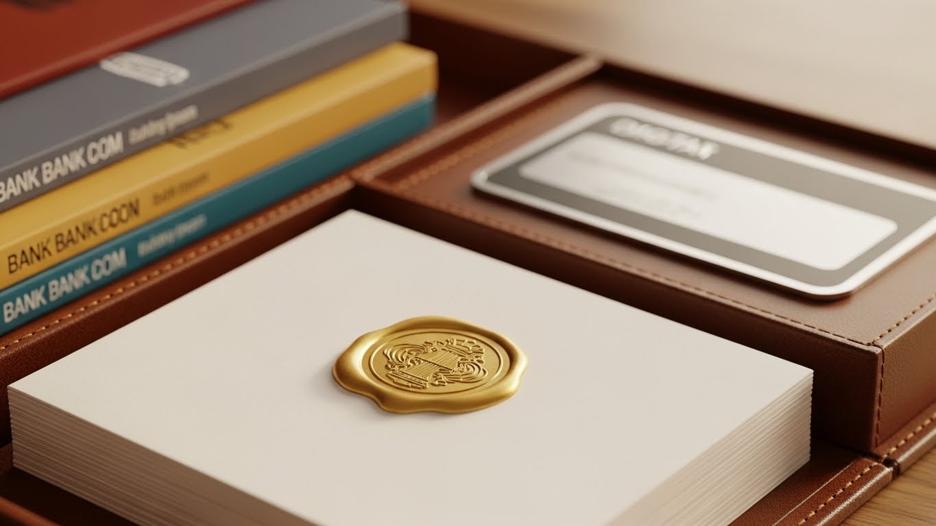 정부 지원금 신청을 위해 디지털화되고 체계적으로 정리된 소상공인 필수 증빙 서류 가방