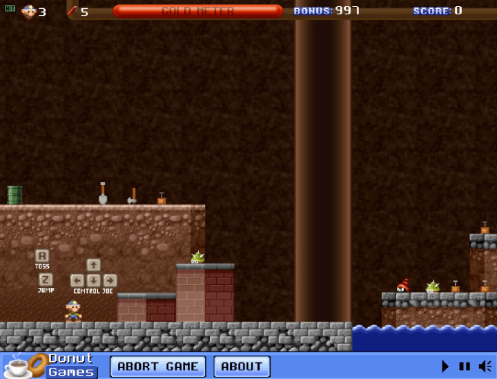 골드-마이너-조-플래시게임-시작-화면