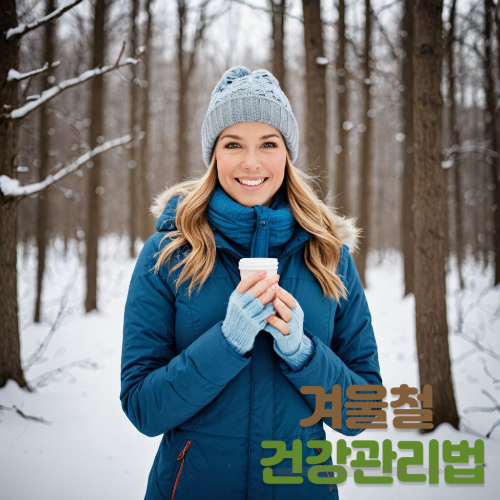 겨울 모자 쓴 여인