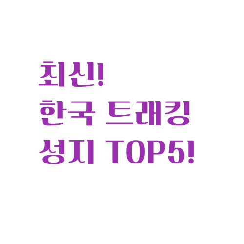 🏞️ 최신! 지금 꼭 가봐야 할 한국 트래킹 명소 TOP 5 🌲“힐링은 걷는 데서 시작됩니다.