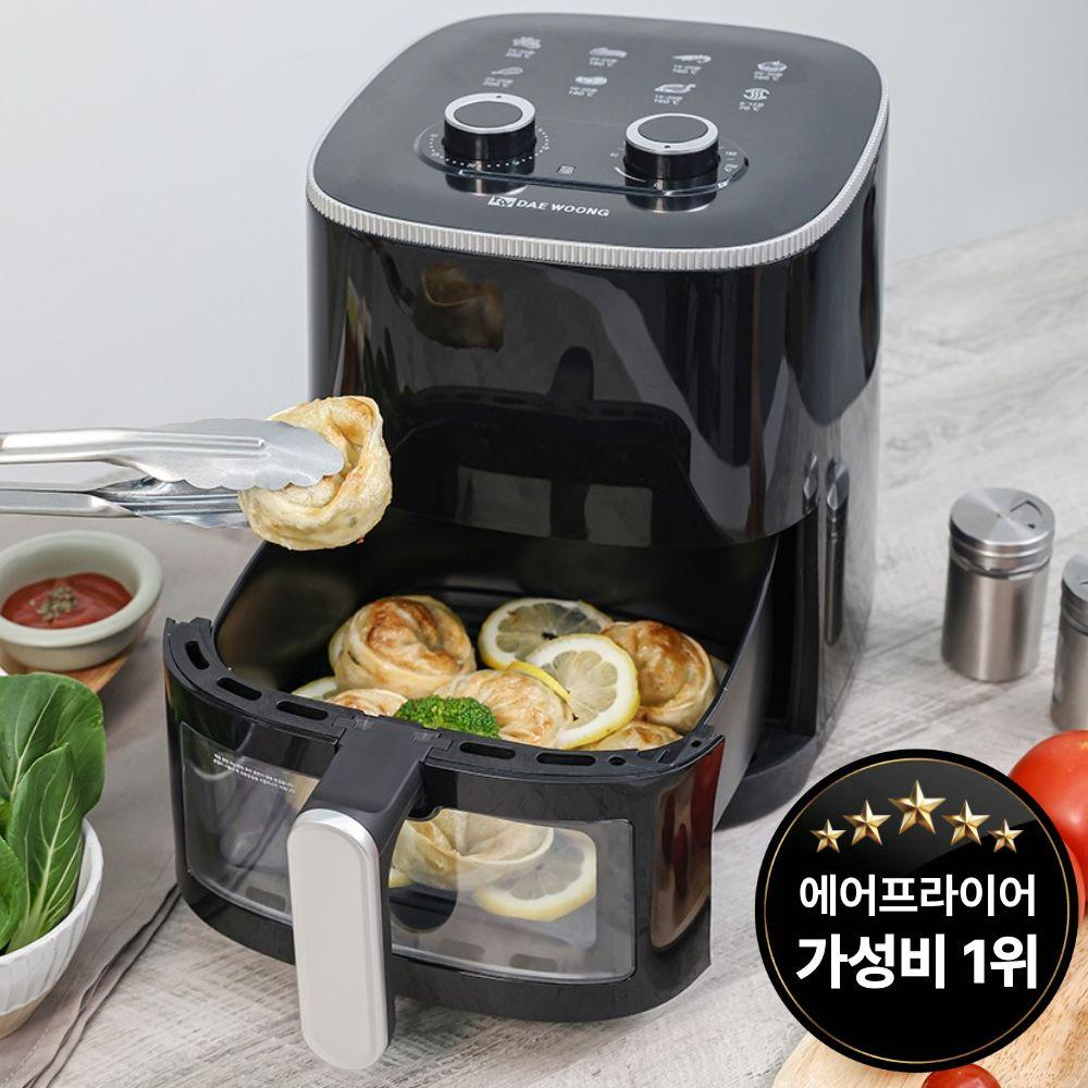대웅모닝컴 에어프라이어 3.5리터 DWAF-9135B, DWAF-9135B, 블랙