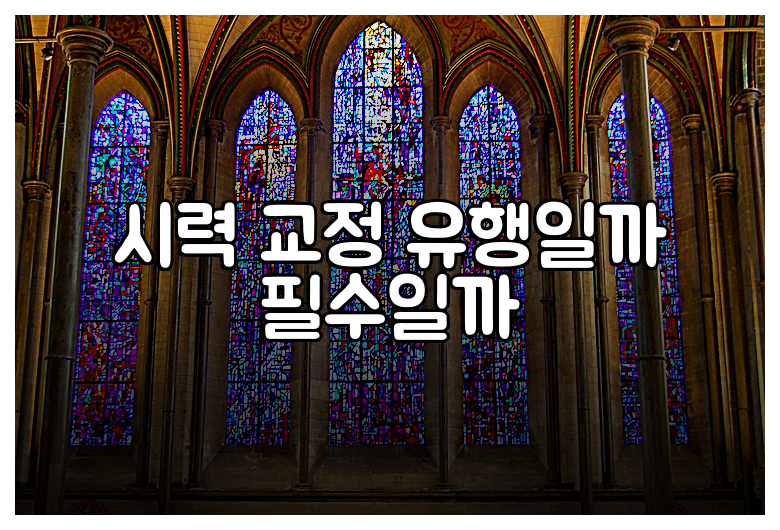 시력 교정 유행일까 필수일까