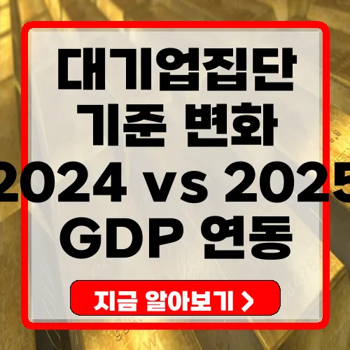 2024년과 2025년 대기업집단 지정 기준 비교