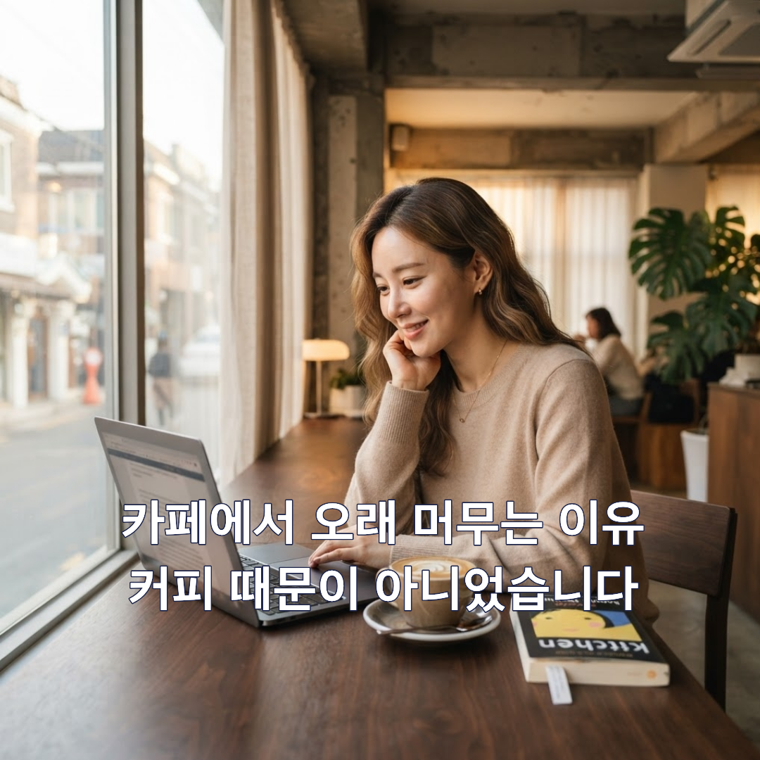 카페에서 오래 머무는 이유
커피 때문이 아니었습니다