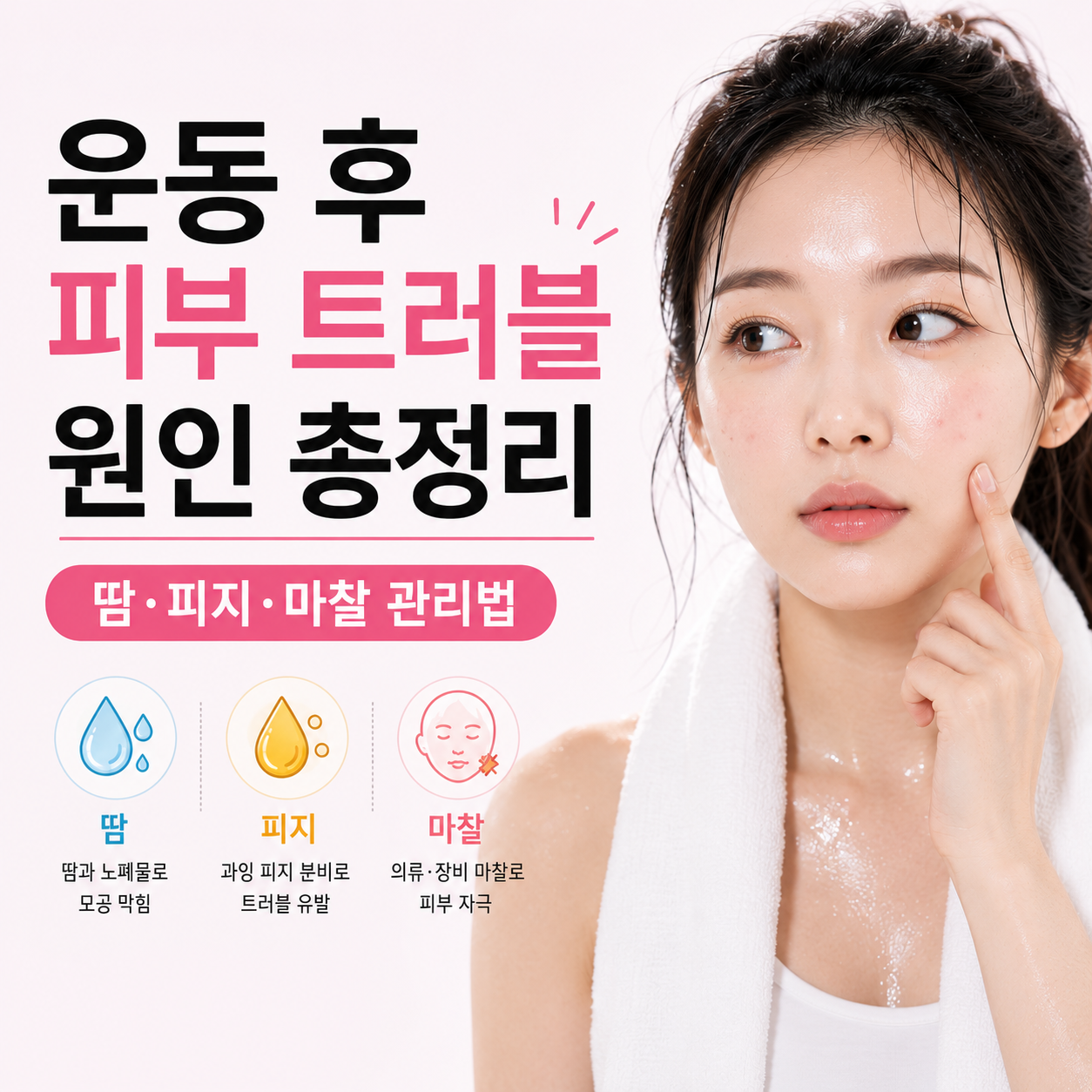 운동 후 피부 트러블 원인