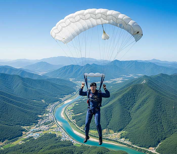 낙하훈련 이미지