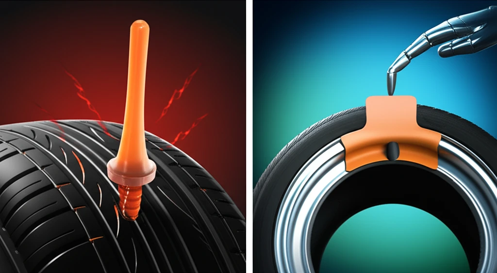 윈터 타이어 펑크 수리 제한 구역 측..