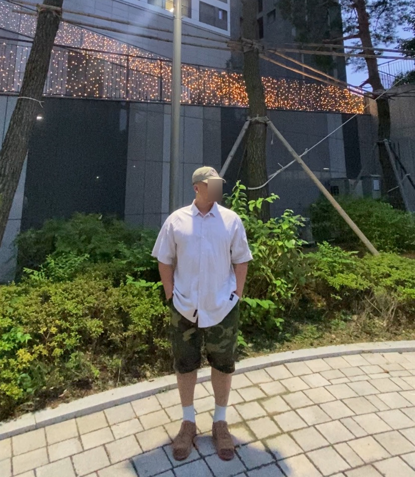 데일리룩('26. 8. 17.)폴로랄프로렌 더블알엘 가먼트다잉 트윌볼캡, 반스 체커보드 반소매셔츠 하와이안셔츠, 로스코 카모 BDU 반바지 팬츠, 야세 YASE 스웨이드 더비슈즈