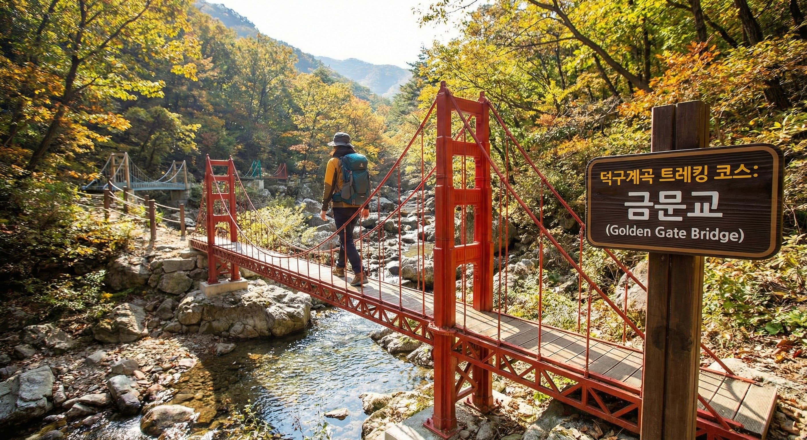 덕구계곡 트레킹 코스 A to Z: 세계 유명 다리 12개 걷기