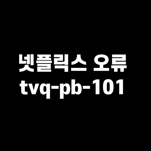 넷플릭스 오류 tvq-pb-101
