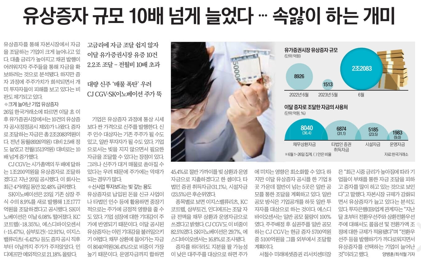 신문스크랩 6월 27일 화 9