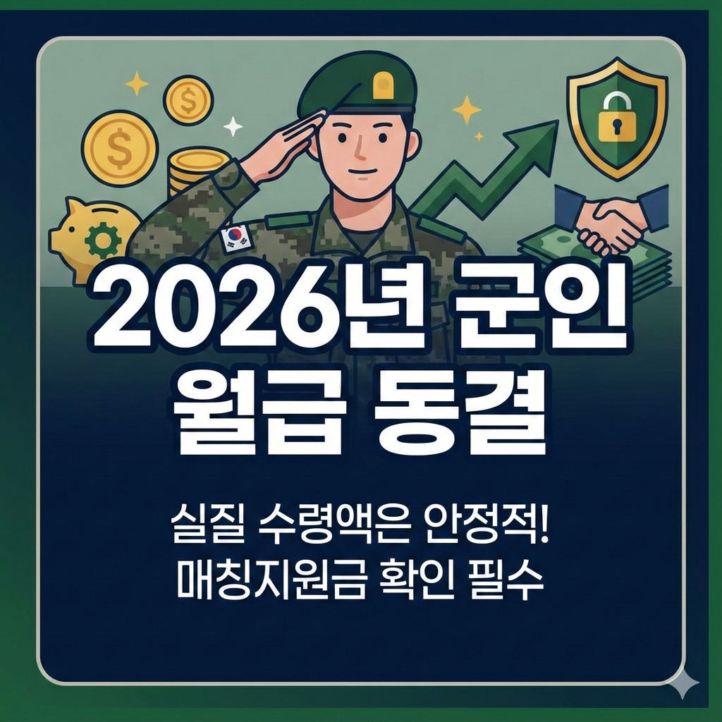 2026년 군인 월급 동결? 장병들이 꼭 알아야 할 실질 수령액 계산 가이드