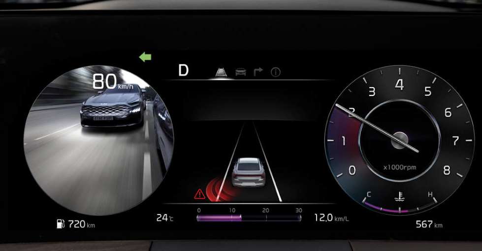 2024 K8 하이브리드 후측방 모니터