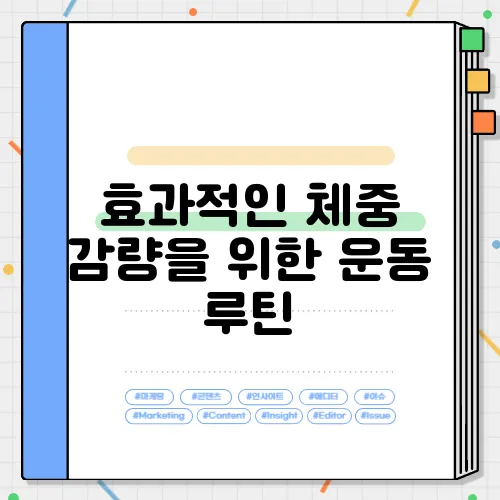효과적인 체중 감량을 위한 운동 루틴
