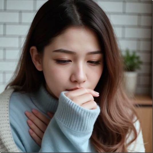 독감에 걸린 여성