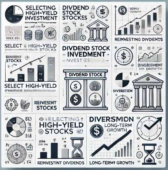 배당주 투자 전략을 시각적으로 표현한 이미지