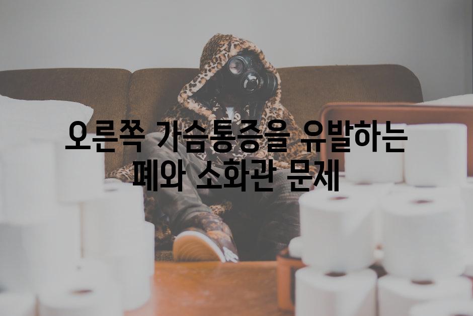 오른쪽 가슴통증을 유발하는 폐와 소화관 문제