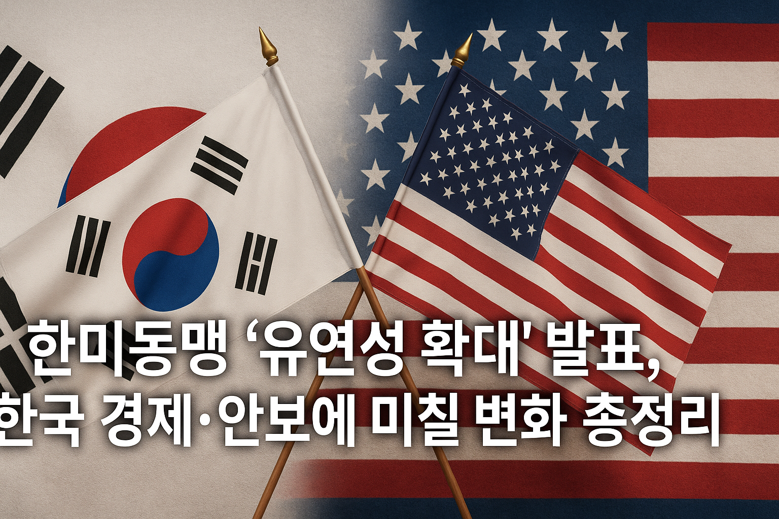 한미동맹 유연성 확대 발표 한국경제 안보에 미칠영향