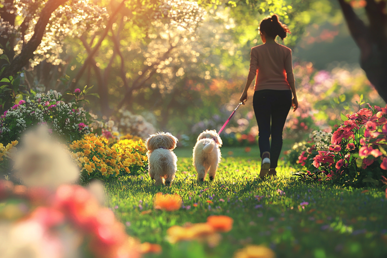 산책중인 강아지들