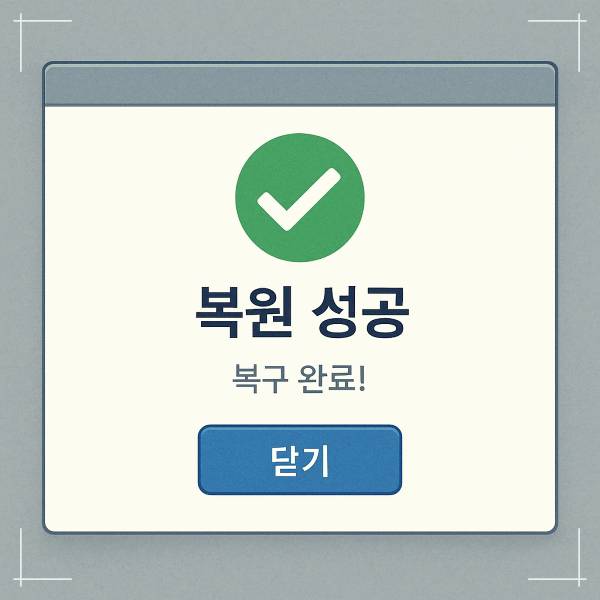 복구 툴 사용하기