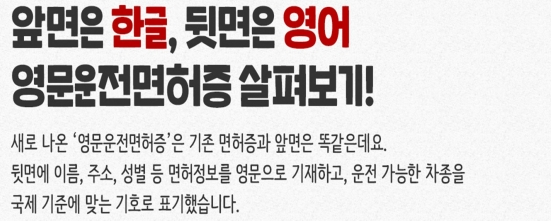 영문 운전면허증 완벽 정리