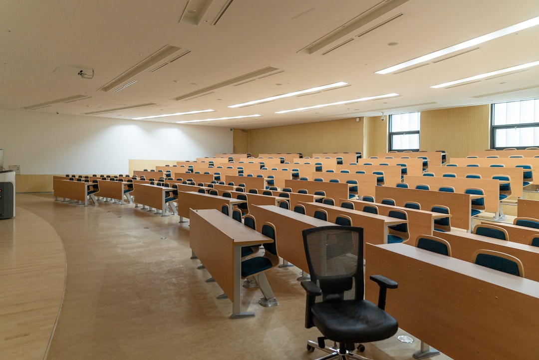 layout — It defines how classrooms, lounges, and reception are organized to optimize flow and usability in a 50-pyeong academy interior.