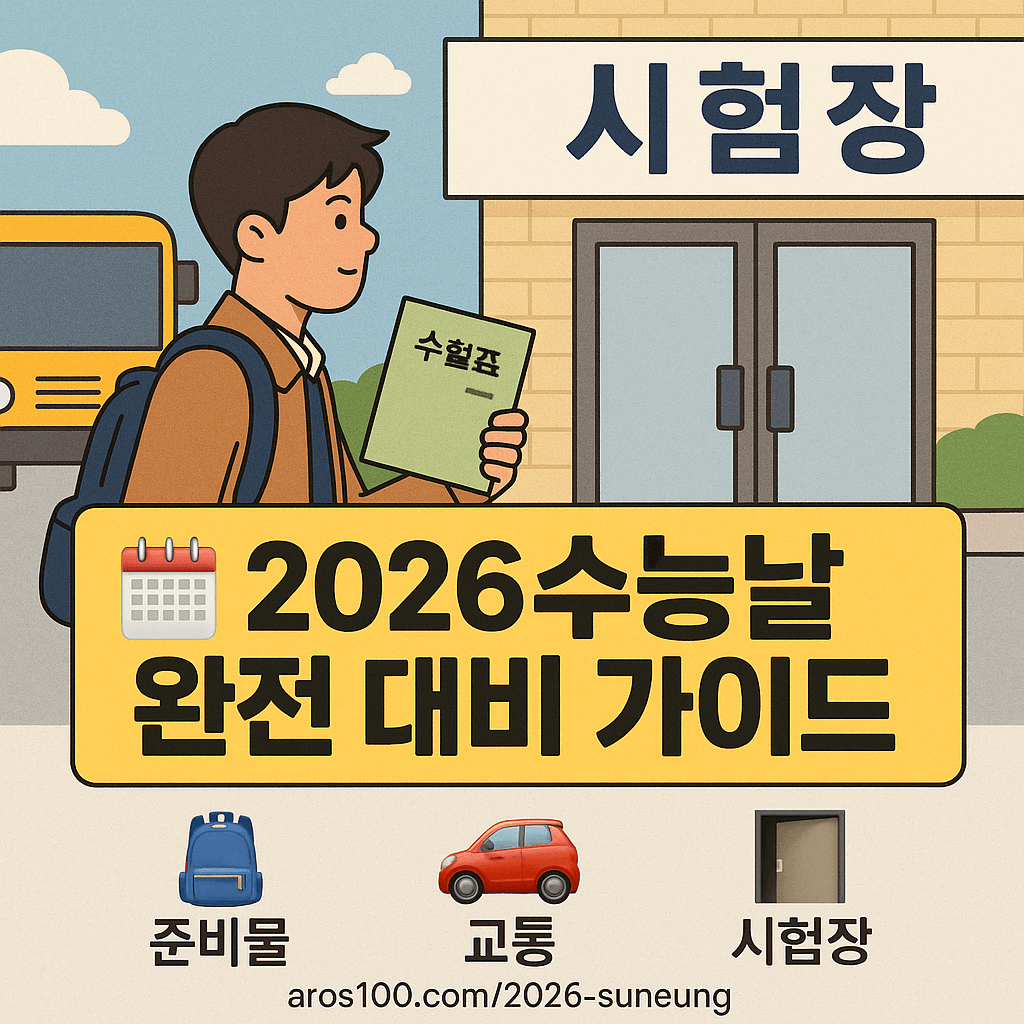 2026 수능날 완전 대비 가이드