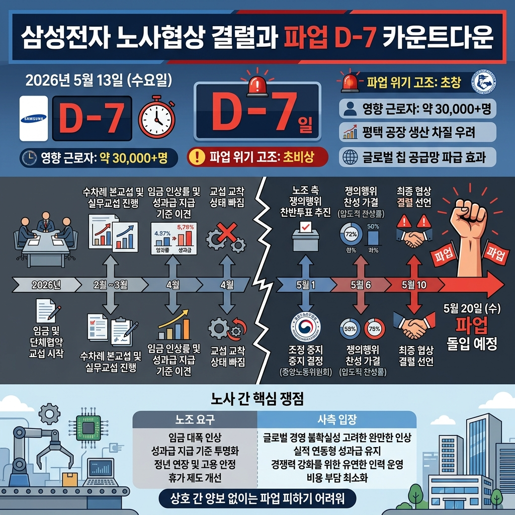 삼성 파업 D-7, 협상 결렬 타임라인