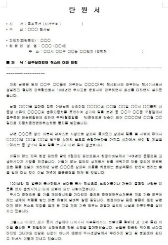 가족 지인 선처 탄원서 쓰는법과 양식 예문 모음_6