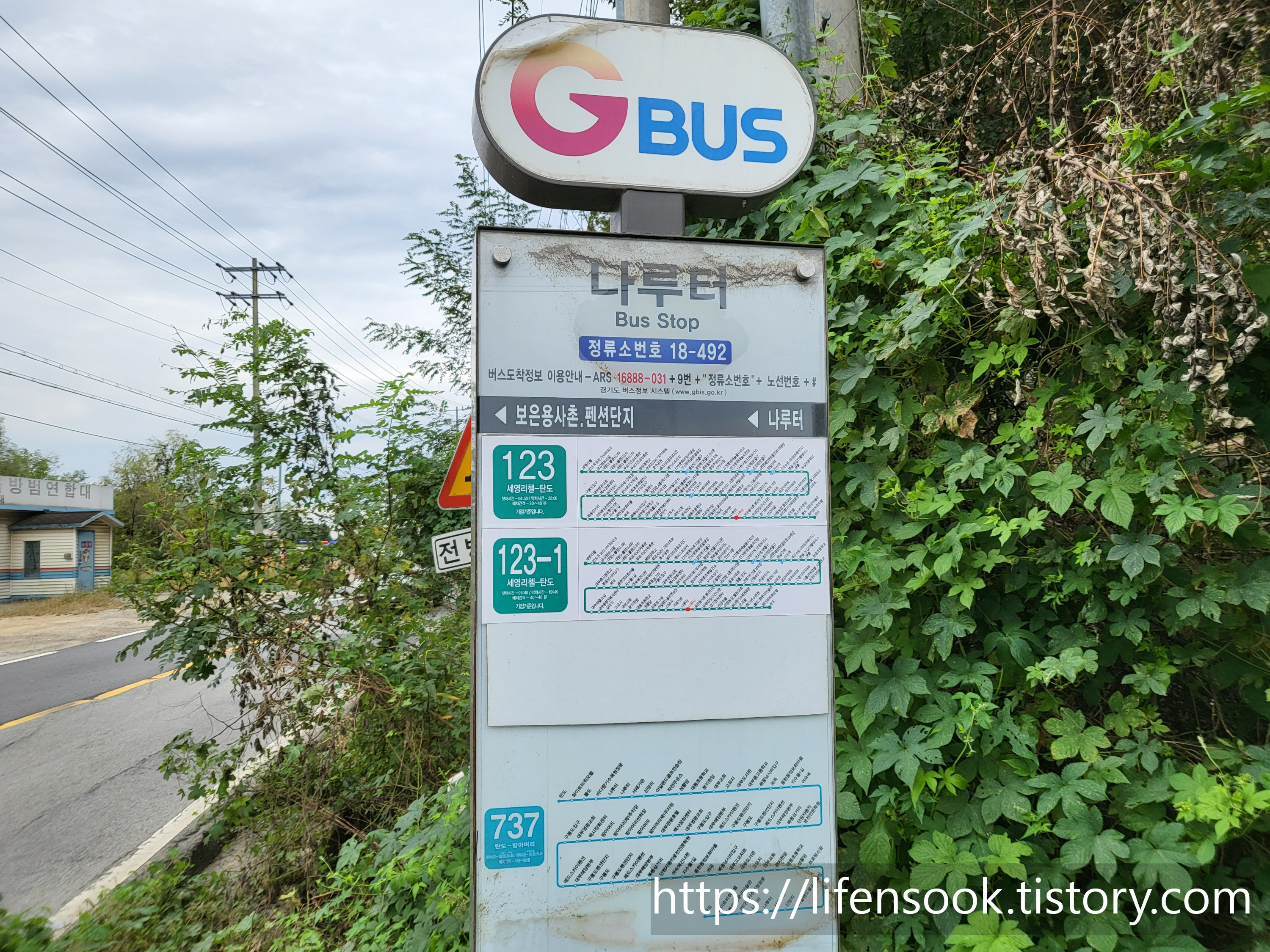 123번 버스 나루터 정류소