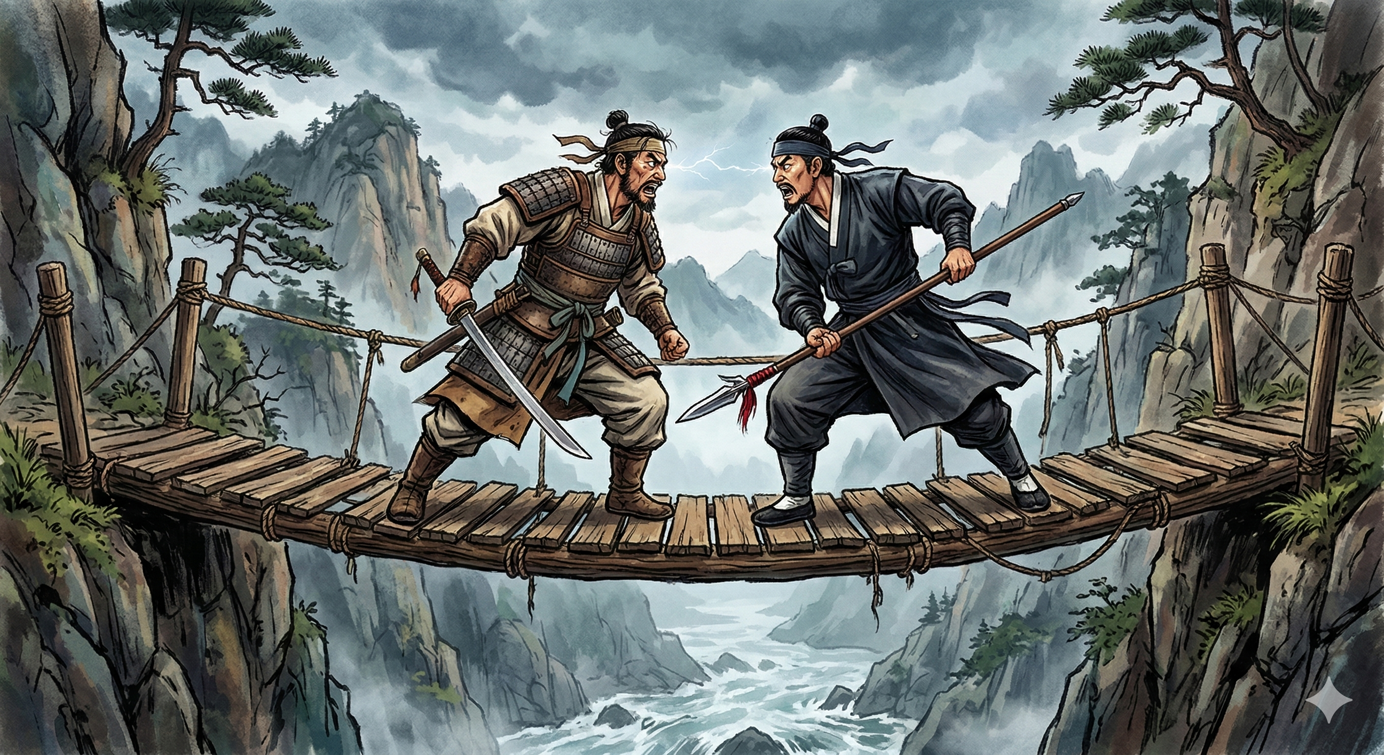 원수는 외나무 다리에서 만난다