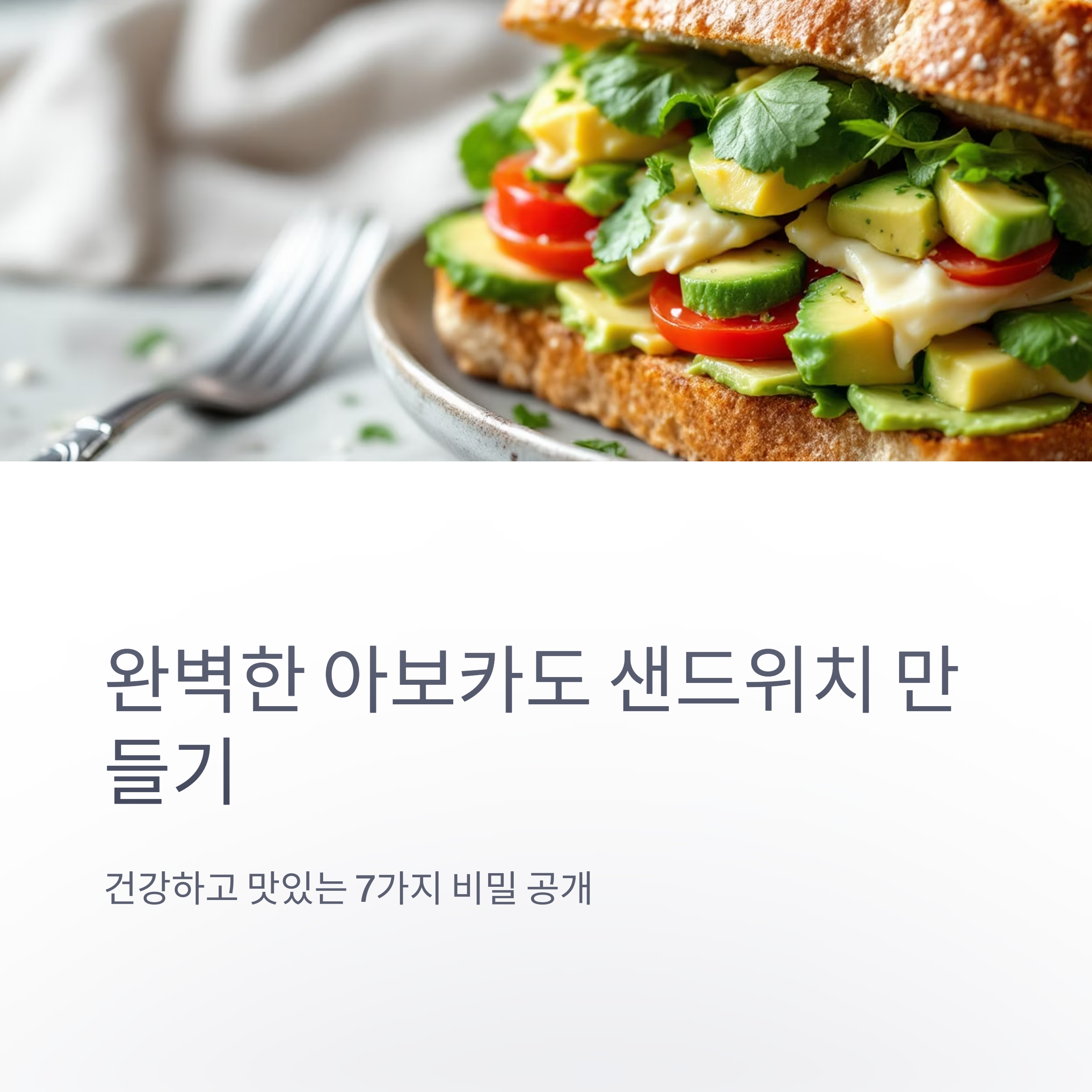 홈메이드 아보카도 샌드위치 만들기 관련 사진
