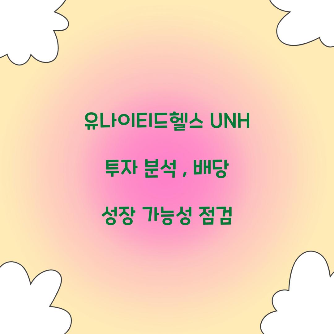유나이티드헬스 UNH 투자 분석 