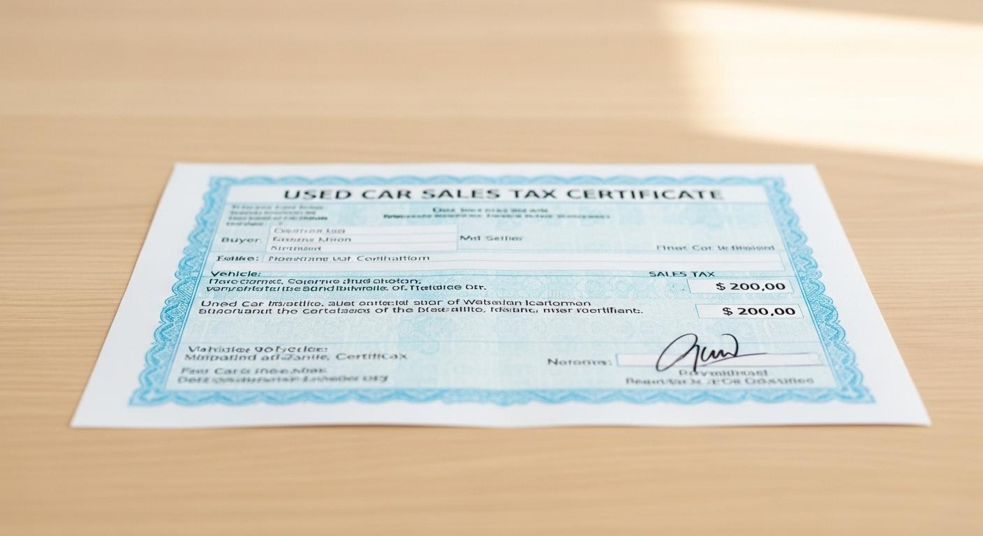 중고차 판매 세금서 발급