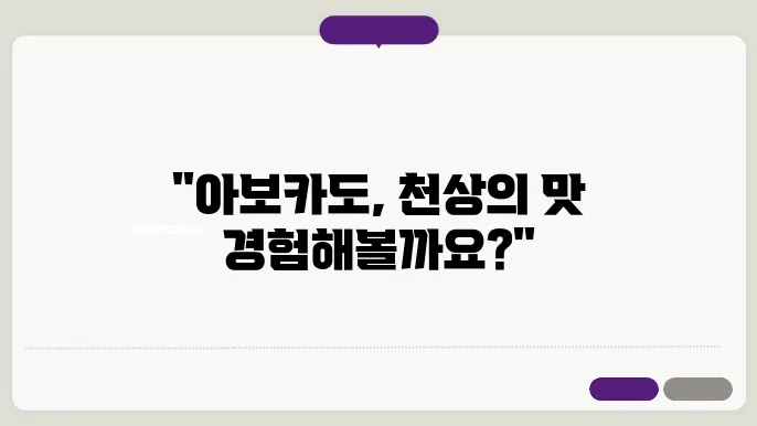 아보카도 먹는 방법