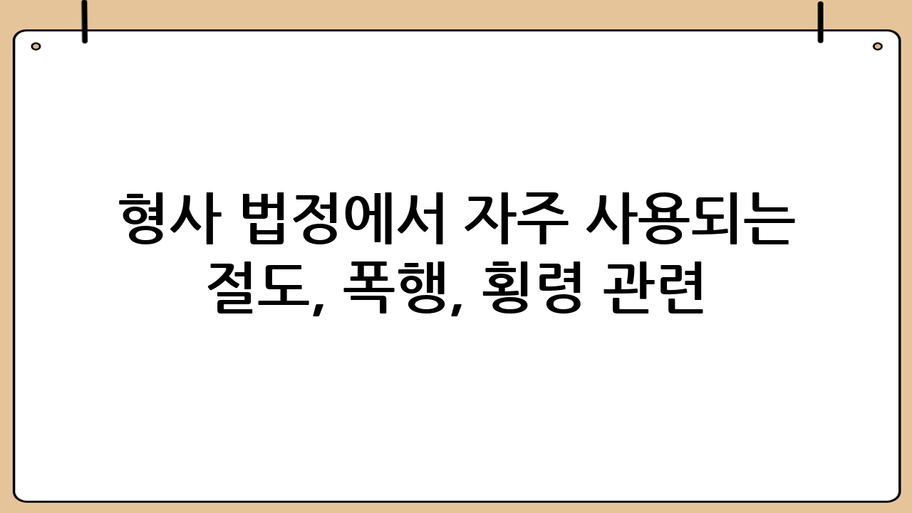 형사 법정에서 자주