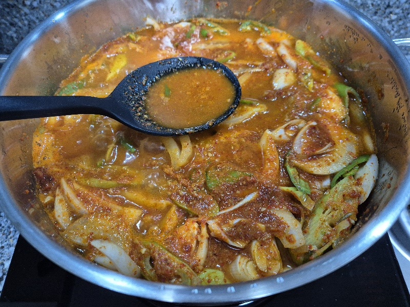 고등어 조림 조리 사진
