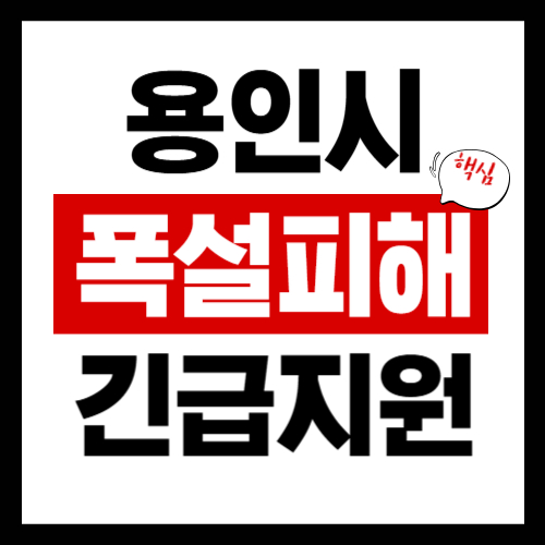 용인시 폭설피해 긴급보상지원금