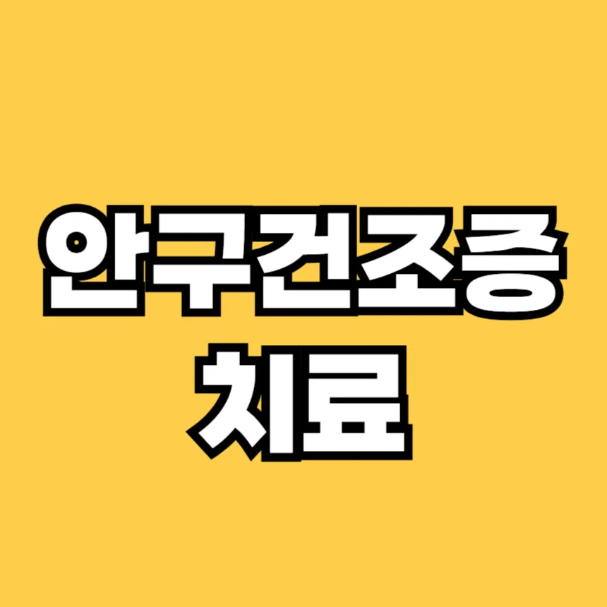 안구건조증 치료