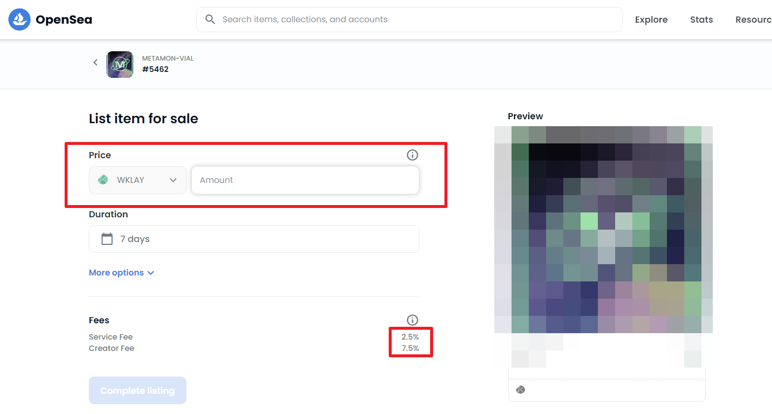 오픈씨에서 판매하는 법