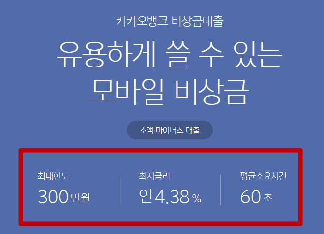 카카오 모바일 비상금