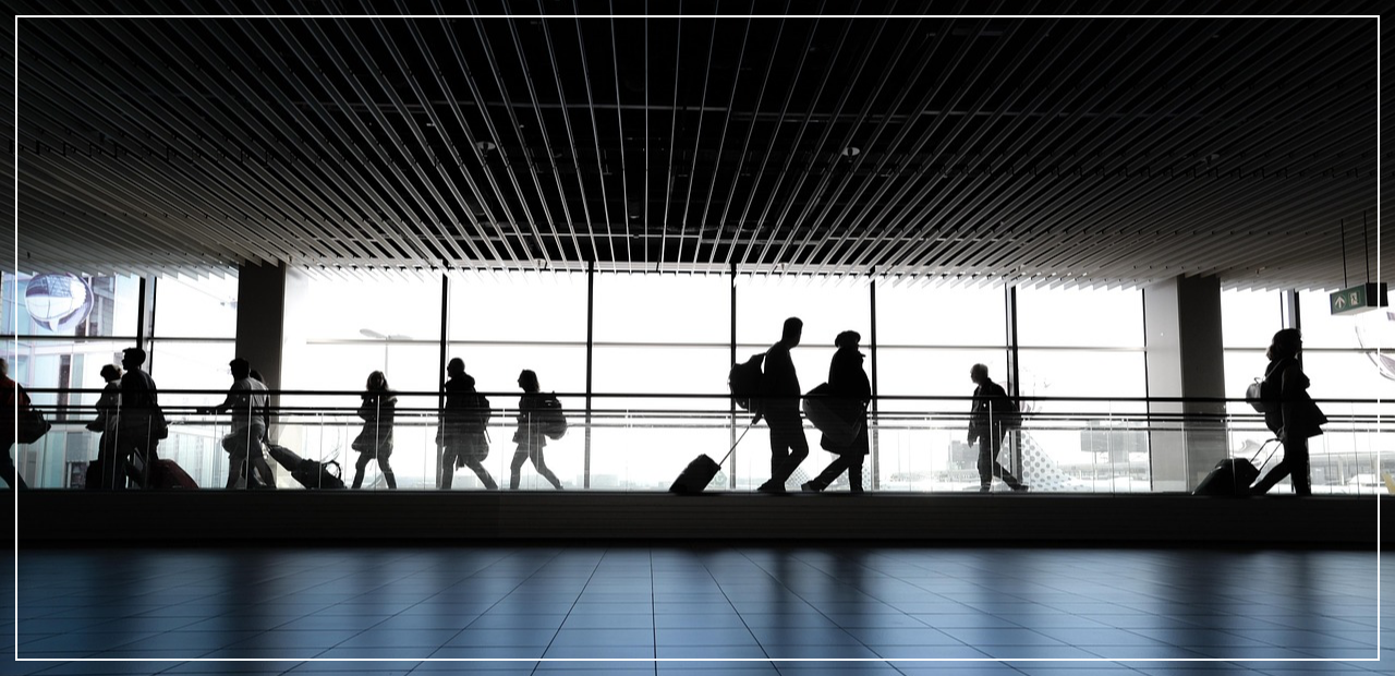 공항의 출국장 모습