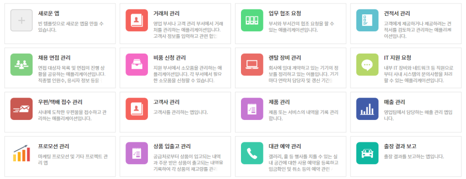 700여 종의 무료 템플릿을 제공하는 다우오피스의 'Works'