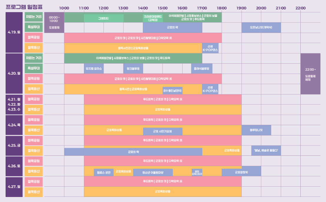 군포 철쭉축제 공연일정