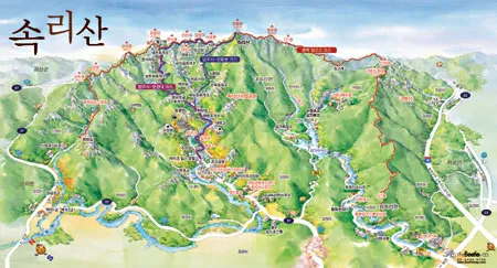 속리산 등산코스와 등산지도 정보_2
