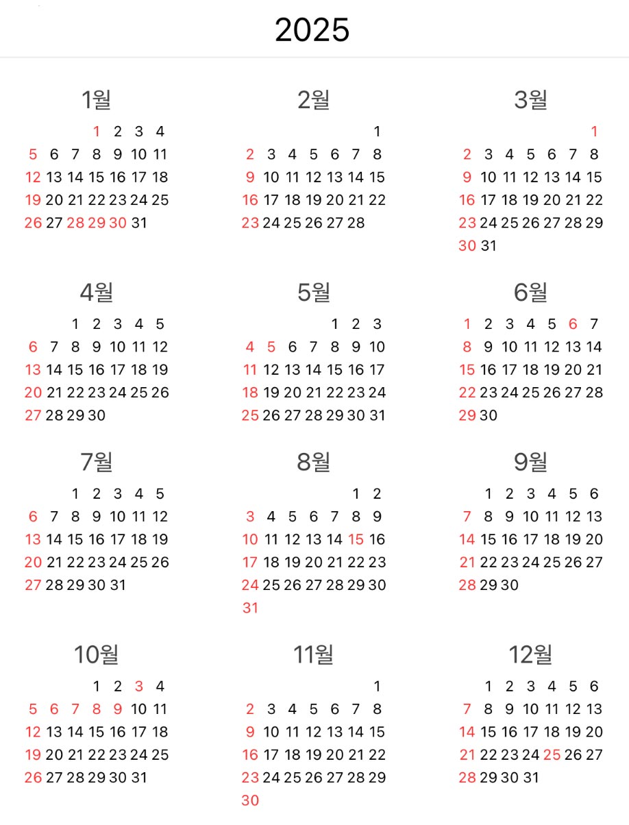 2025년-달력