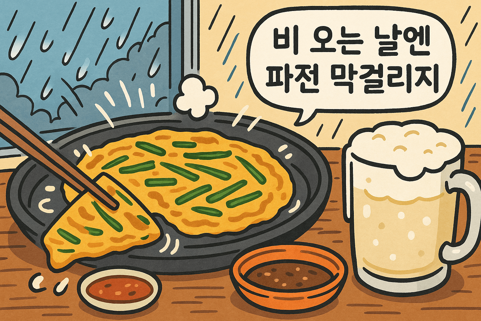 파전, 비 오는 날 찾게 되는 이유