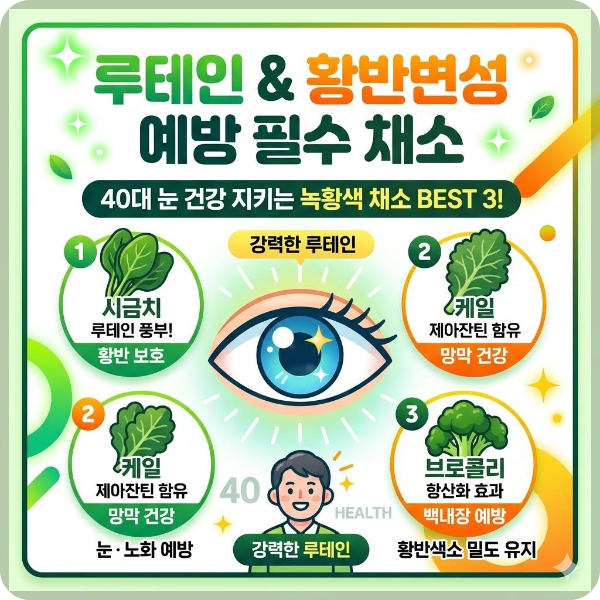 루테인 황반변성 예방 필수 채소