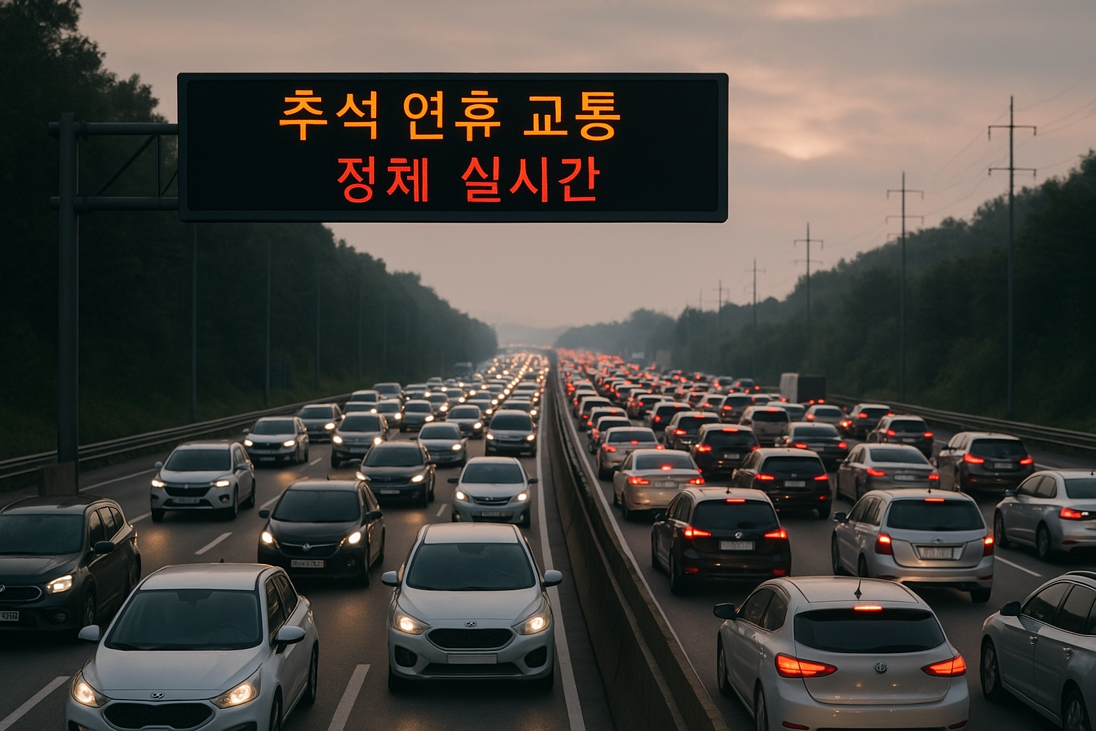 추석 연휴 교통 정체 실시간 관련 이미지