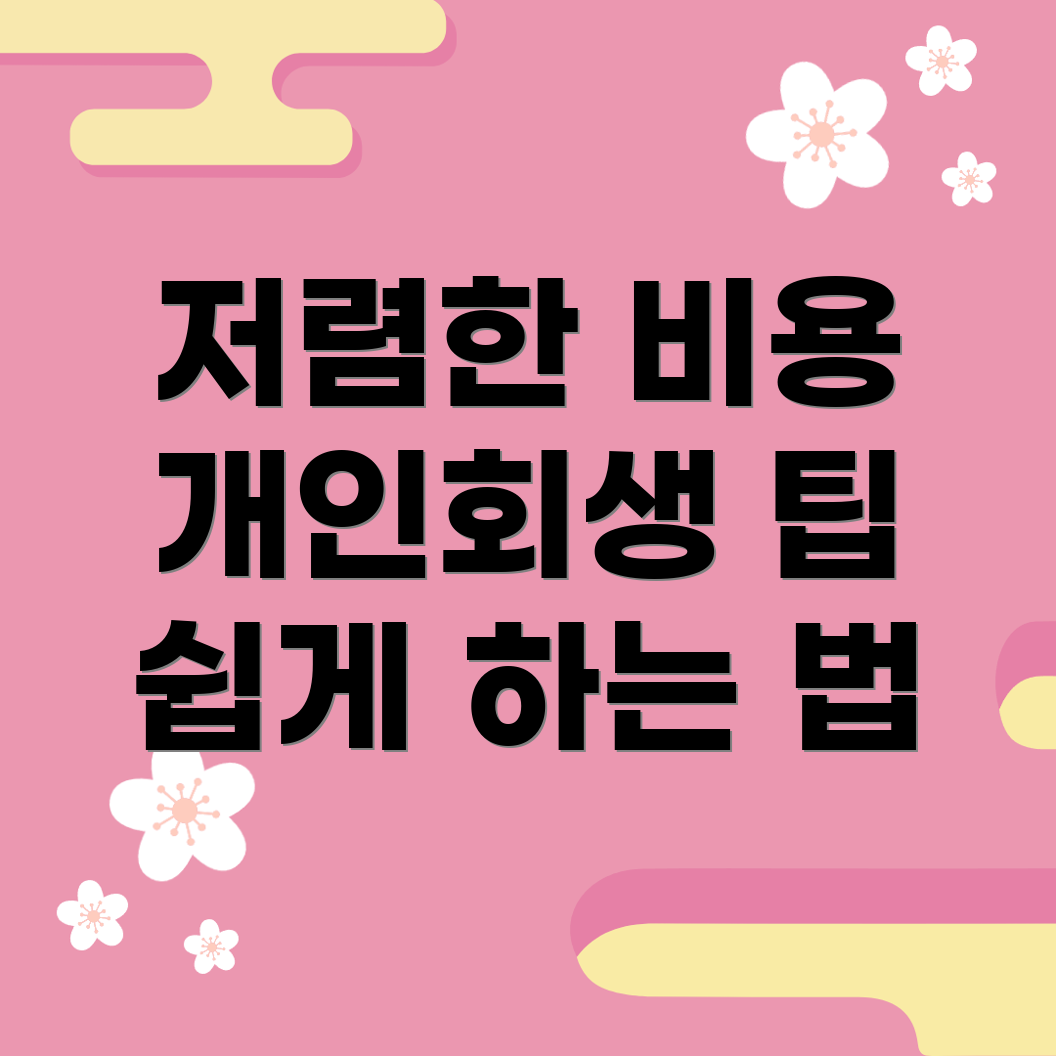 개인회생 비용
